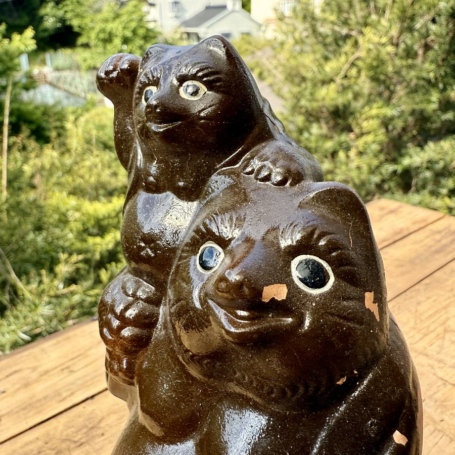 🎎 Japan Antique Roadshow – Vintage Showa-Era Tanuki Statue with Child product image (3)