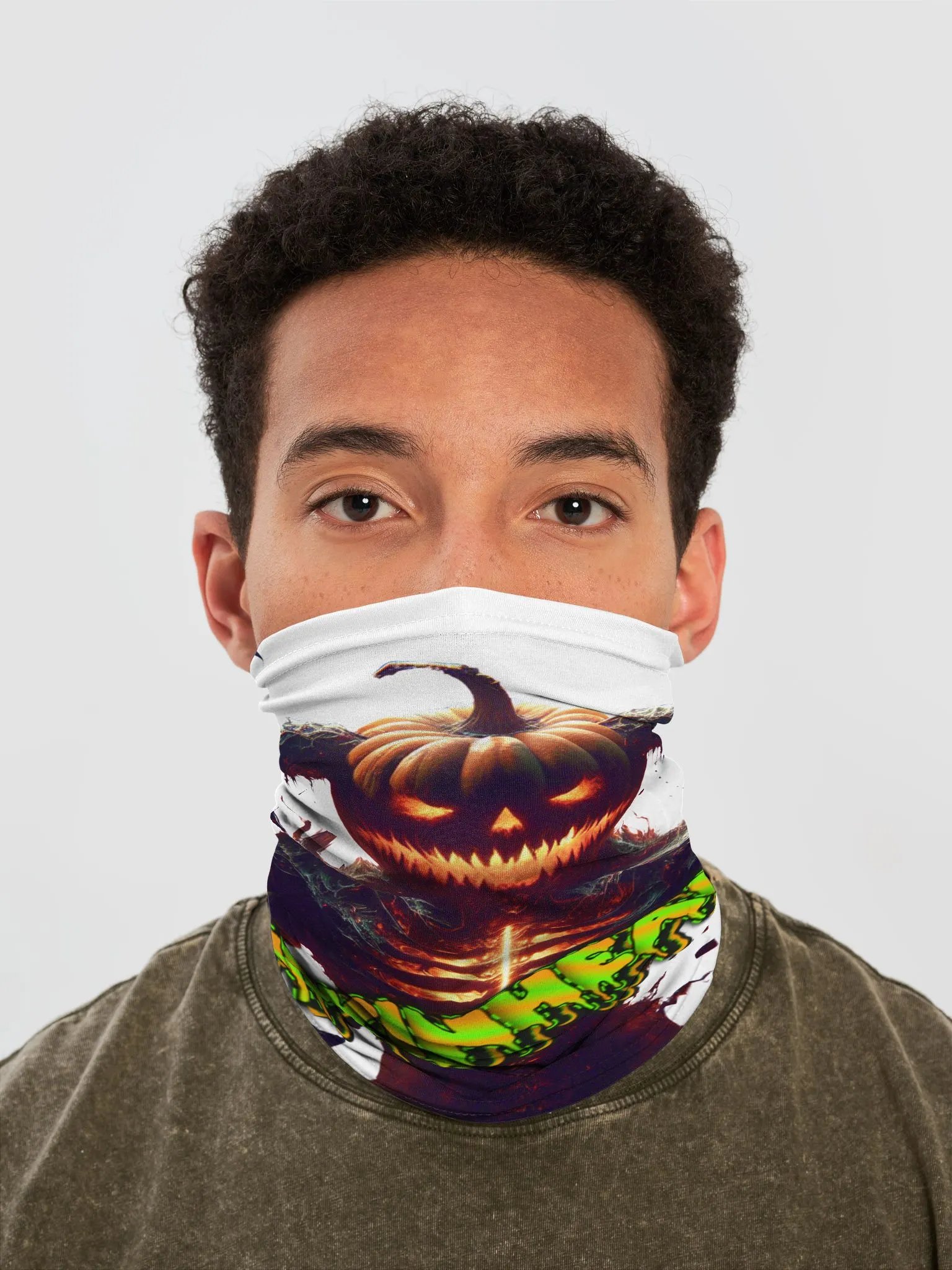 Pumpkinhead Par Glow-in-the-Dark Neck Gaiter product image (1)