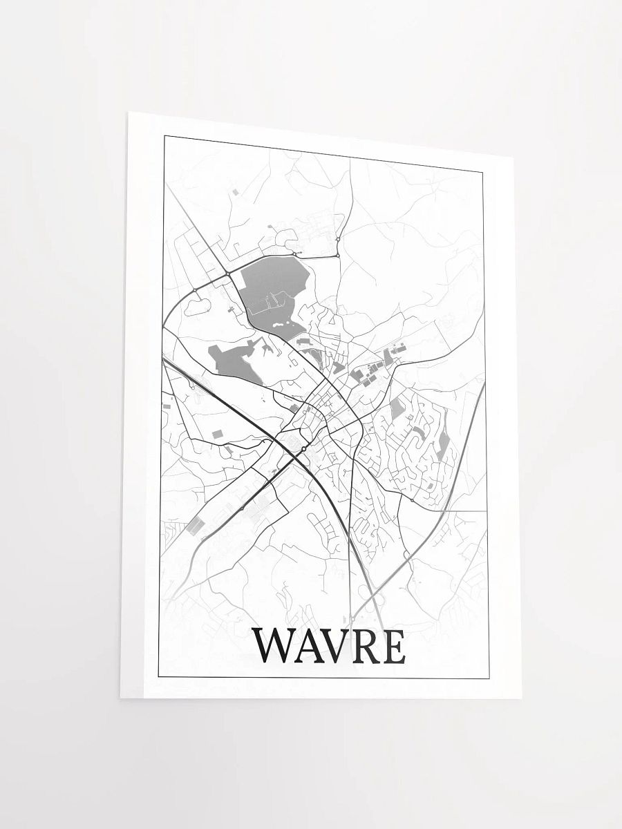 Wavre, Belgium, city map print product image (13)