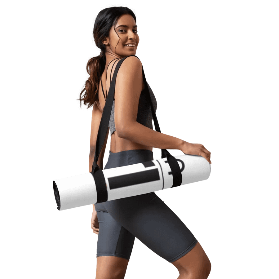 TDS Music White Rubber Yoga Mat with Unique Design - 24x68 inches product image (10)