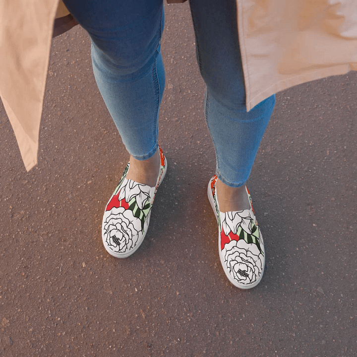 ''Tropical Bliss' Women's Slip-On Canvas Shoes product image (2)