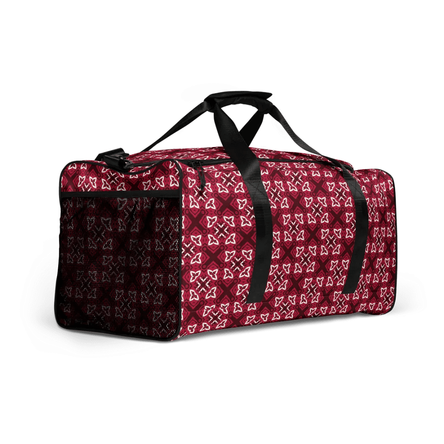 Crimson Geometric Symmetry Duffle Bag product image (3)