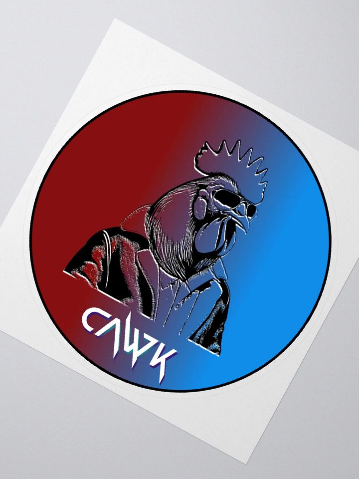 Round cawk kiss cut sticker product image (5)