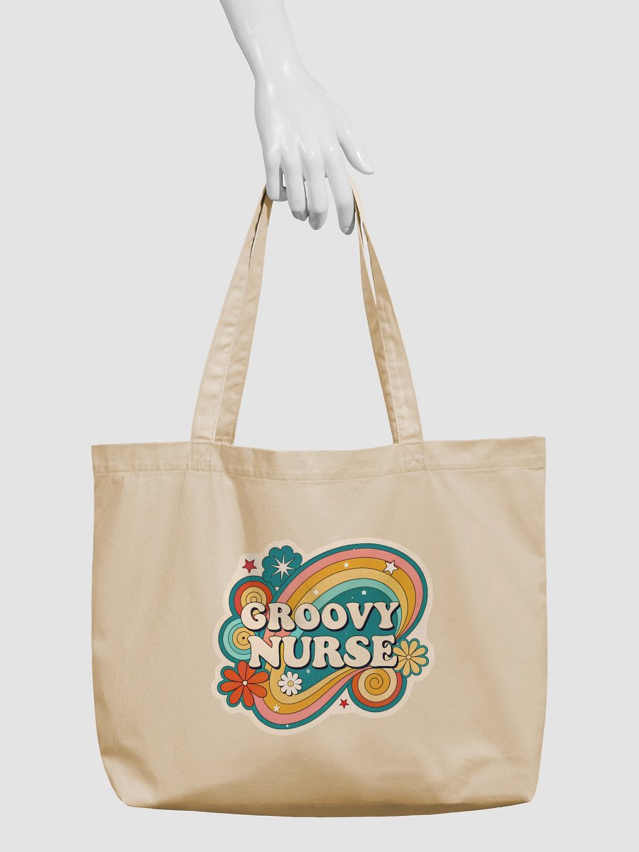 Groovy Nurse Organic Tote Bag product image (3)