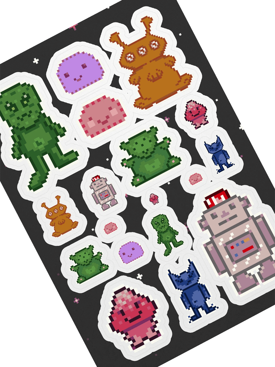 Outta Space Pixels sticker sheet product image (1)