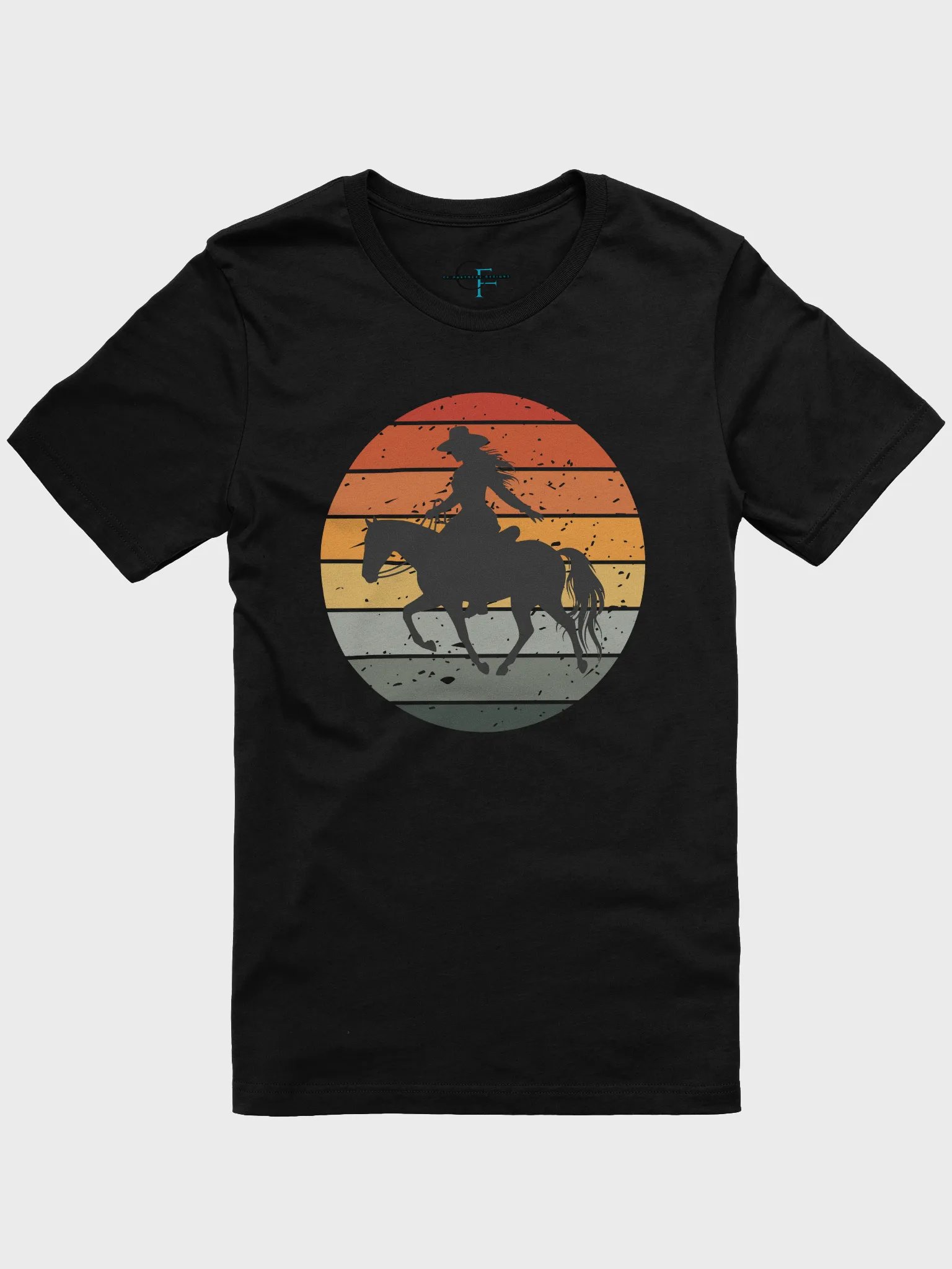 Cowgirl Sunset Funky Bella Canvas Tee product image (2)