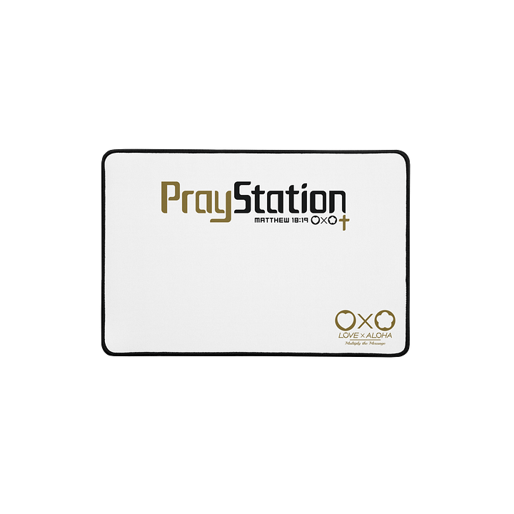 LXA PrayStation Desk Mat - White | Love X Aloha - Faith Collection | Premium Christian Merch product image (1)