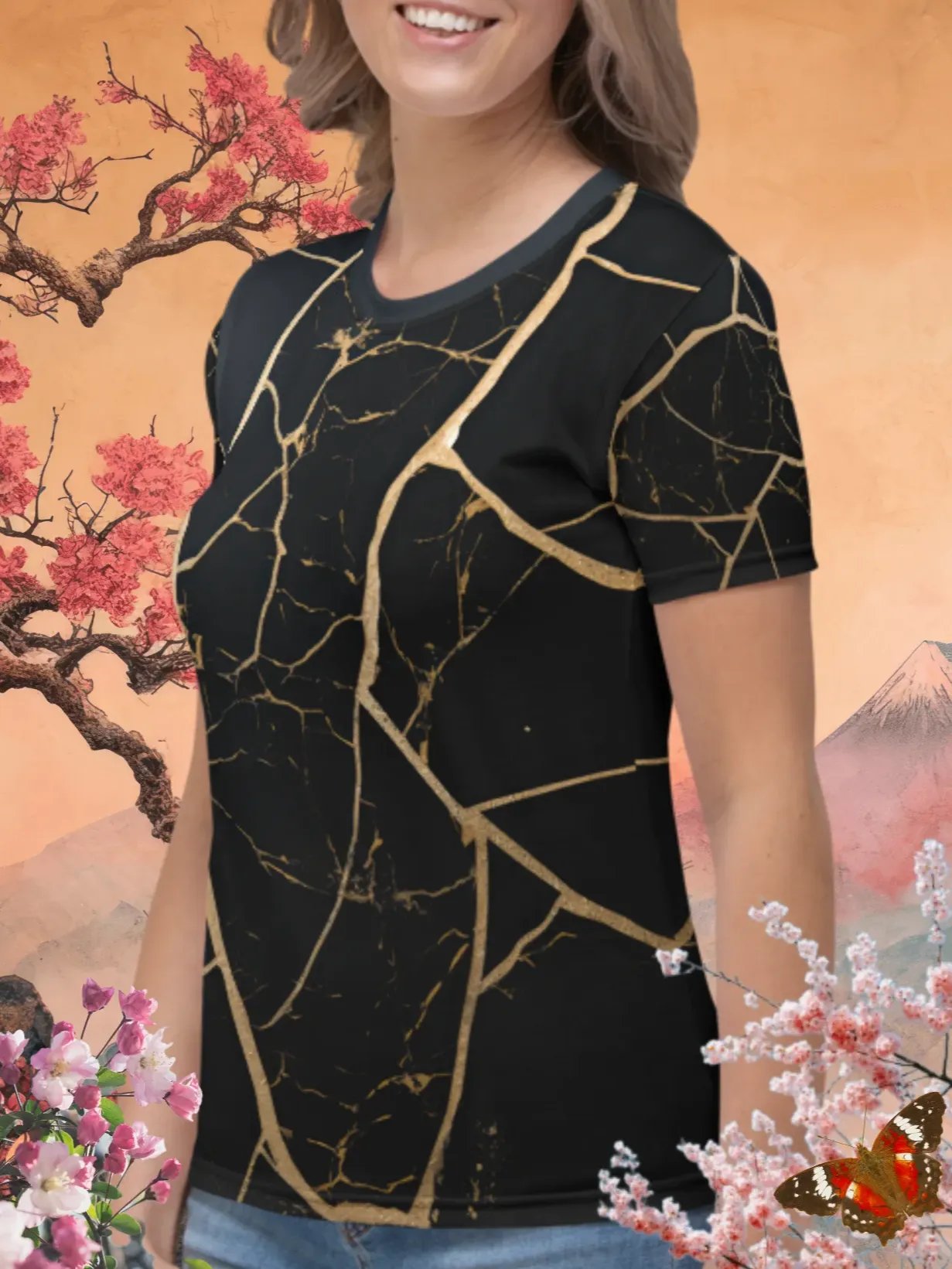 Luxe Kintsugi Print T-Shirt product image (2)