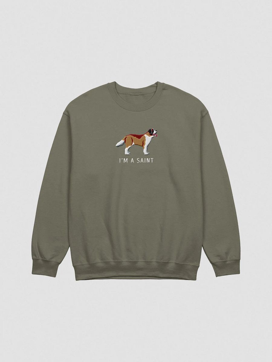 I'm a Saint Sweatshirt (Embroidered) of a Saint Bernard product image (4)