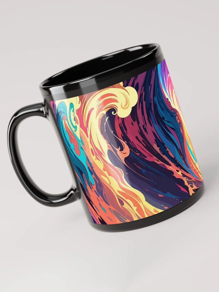 Energizing Swirls Black Glossy Mug product image (1)