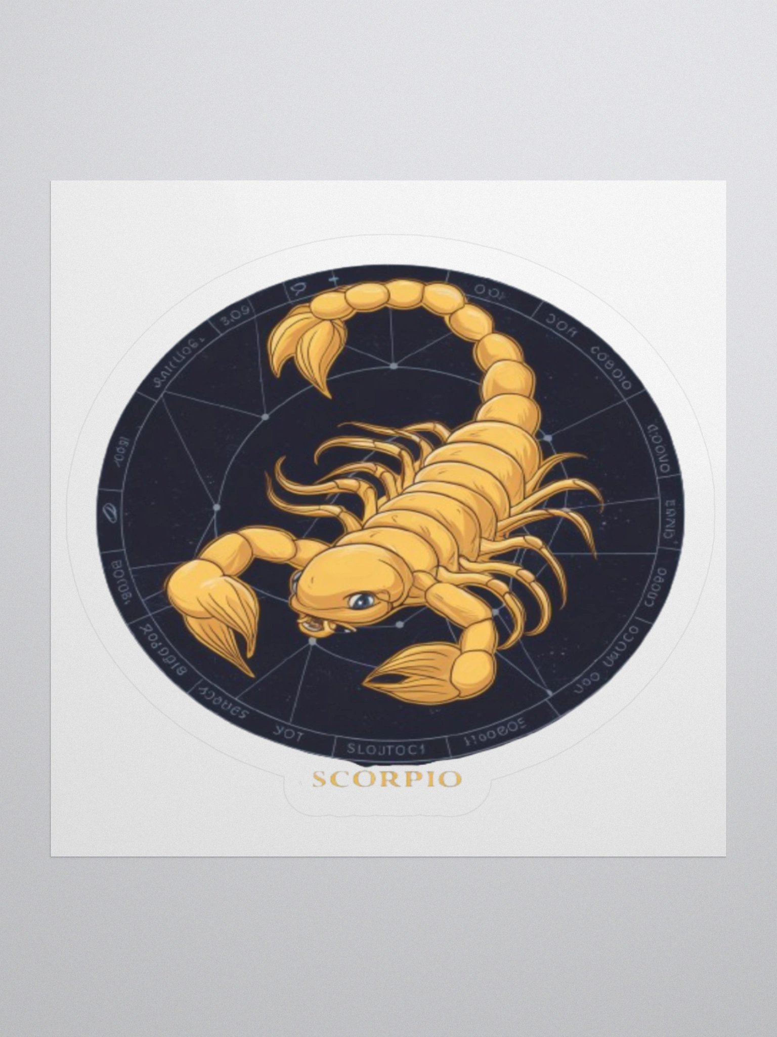Scorpio Zodiac Sticker - Exclusive Golden Design | TDS Music product image (1)