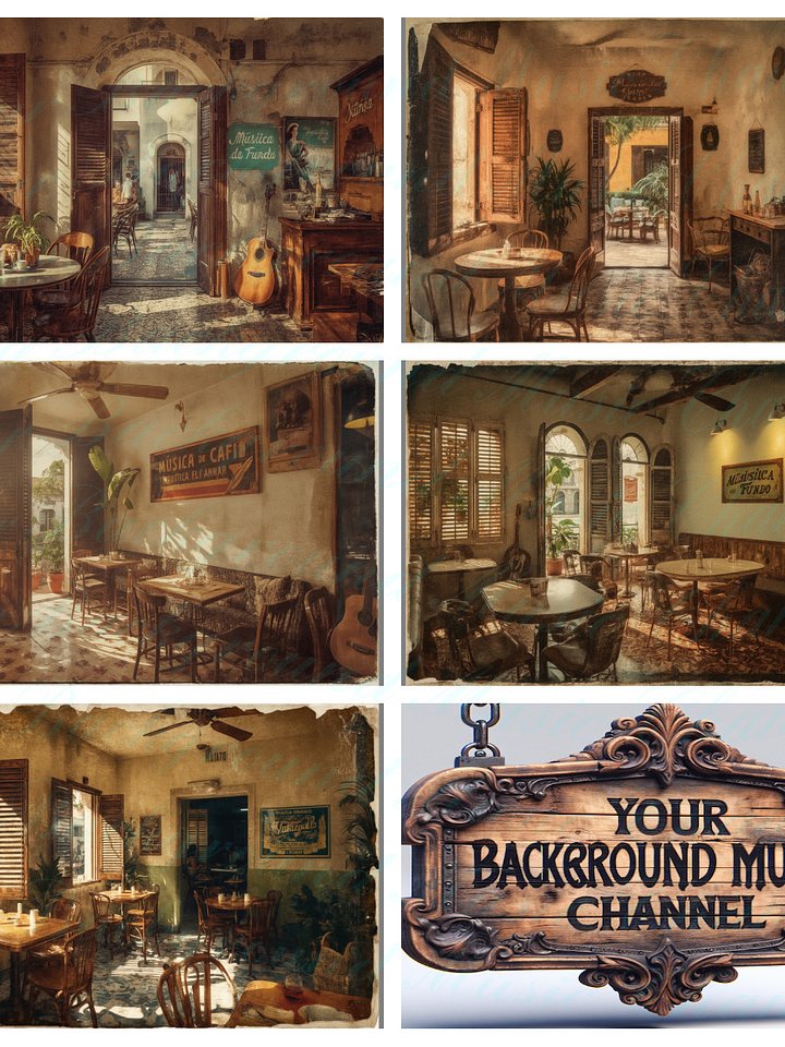 Lo-Fi Bossa Nova Jazz Café (Episodes 6–10) • 5 Vintage Rio Images • 3 Sizes Each • Pro Photo Bundle (15 Files) product image (1)