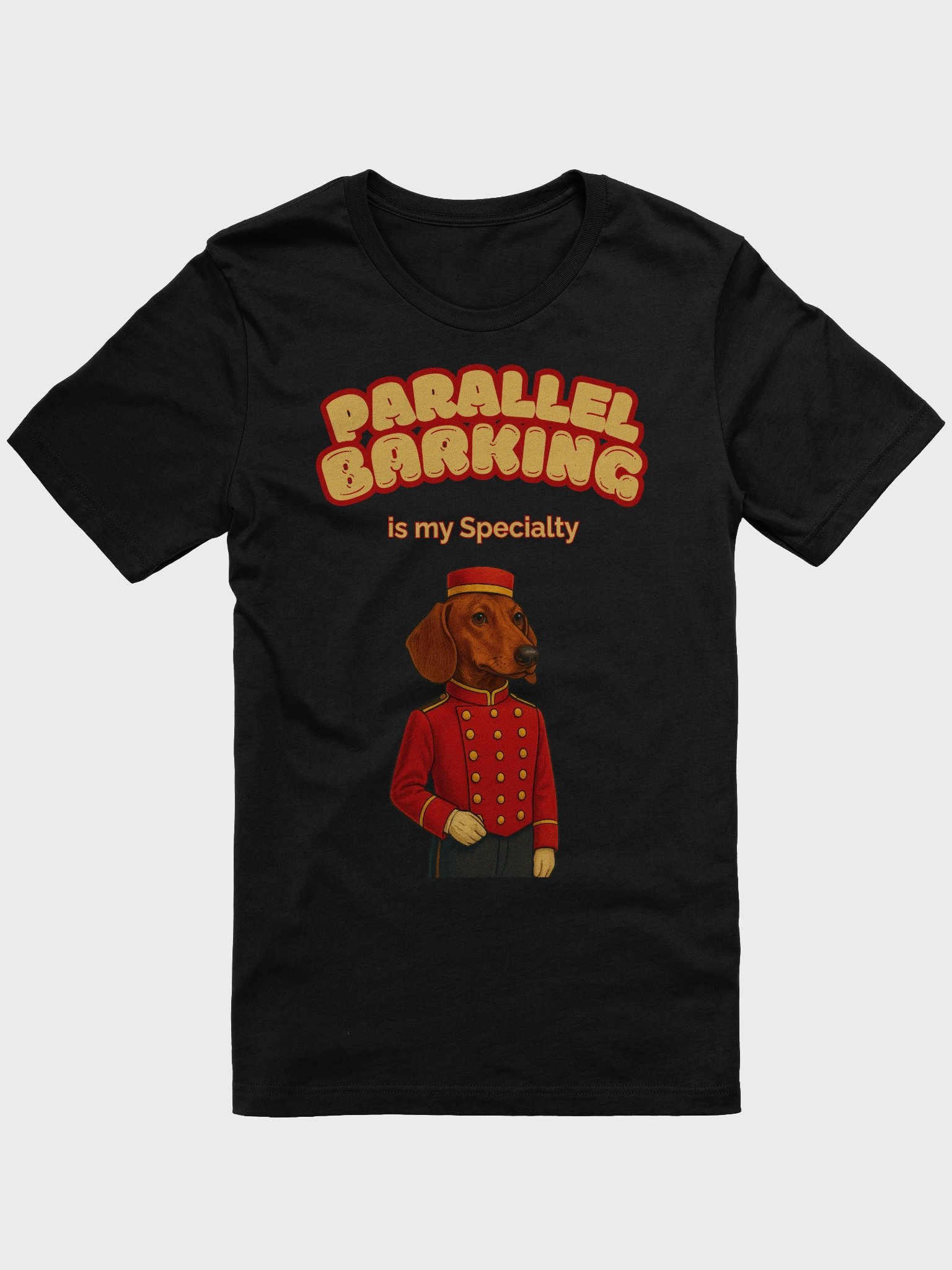Parallel Barking is My Specialty" Funny Dachshund T-Shirt 🚗🐾 product image (1)