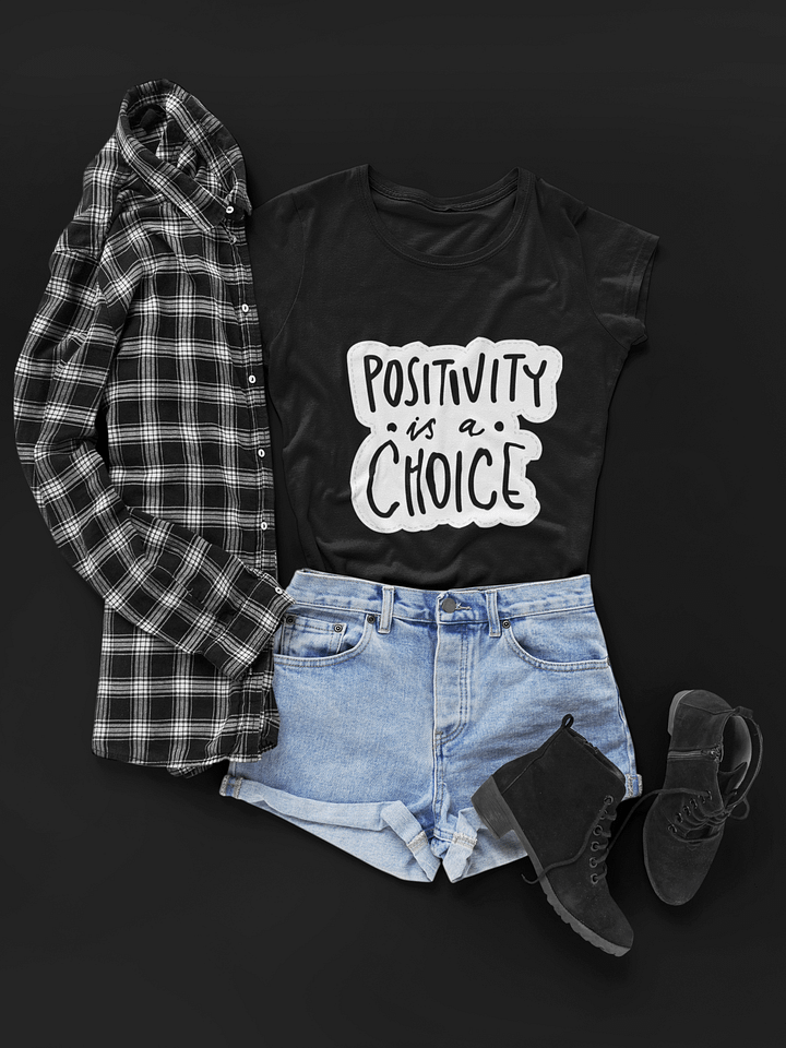 Positivity Is A Choice Black Unisex T-Shirt product image (1)