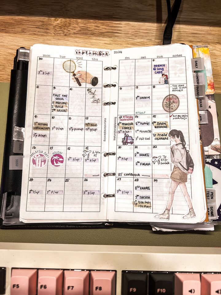 Undated Monthly Calendar - Narrow size product image (1)