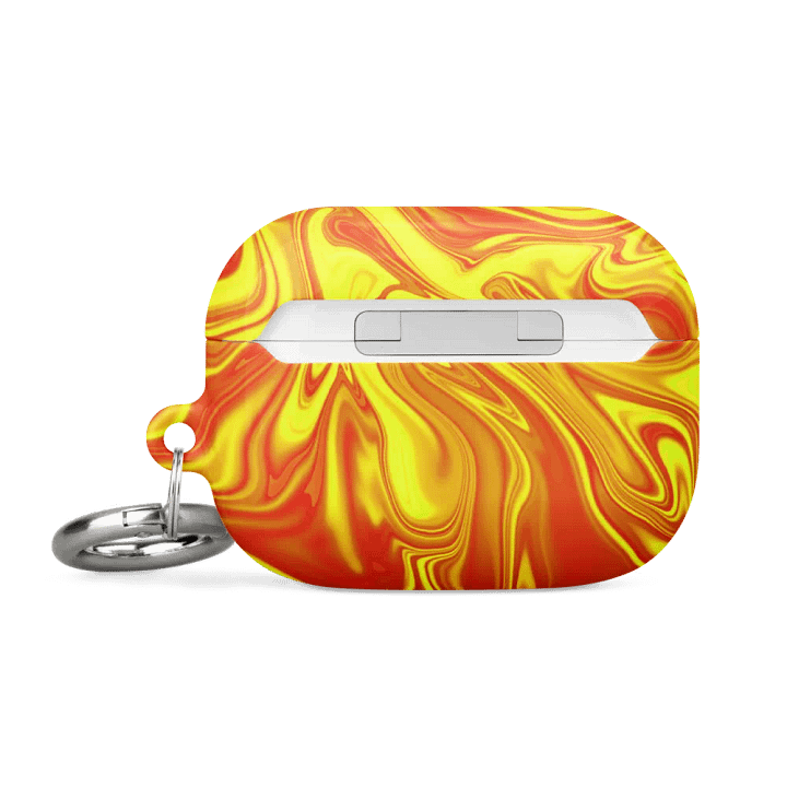 Case for AirPods® - Yellow and Red Digital Fluid Art product image (2)