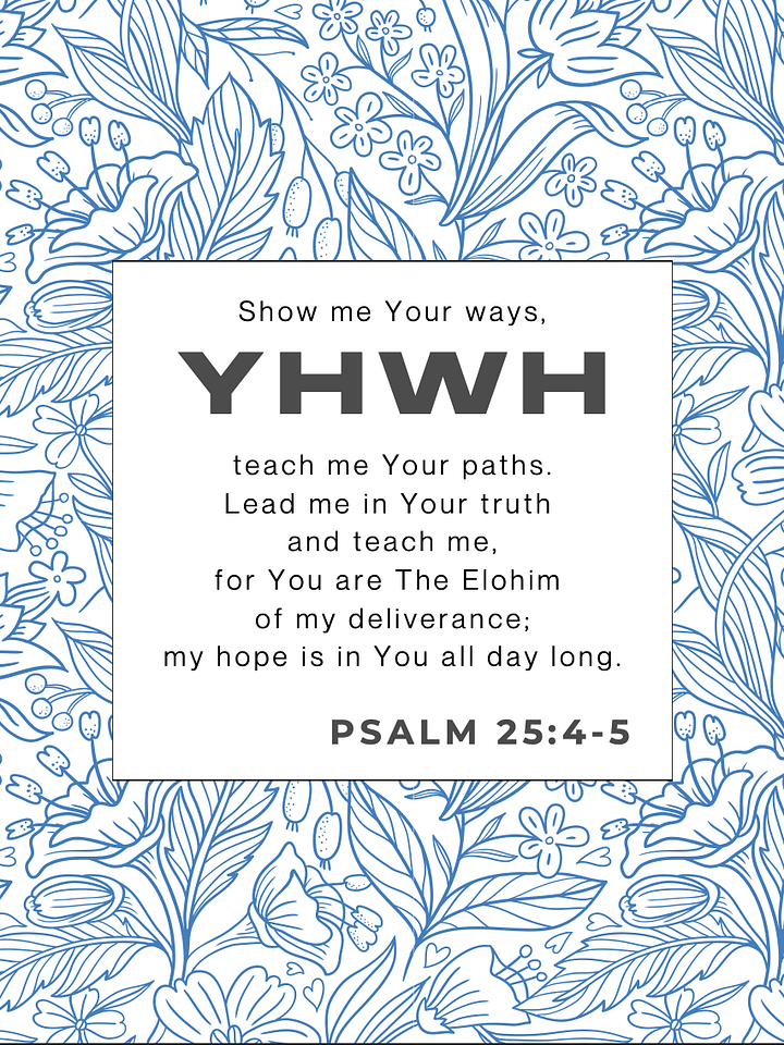 Psalm 25:4–5 – “Show Me Your Ways” Printable Poster (Digital Download) product image (2)