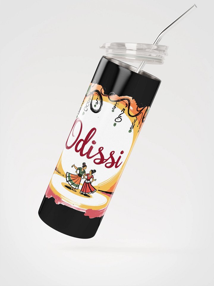Ornate Odissi Stage | Traditional Dance Art Steel Tumbler product image (2)