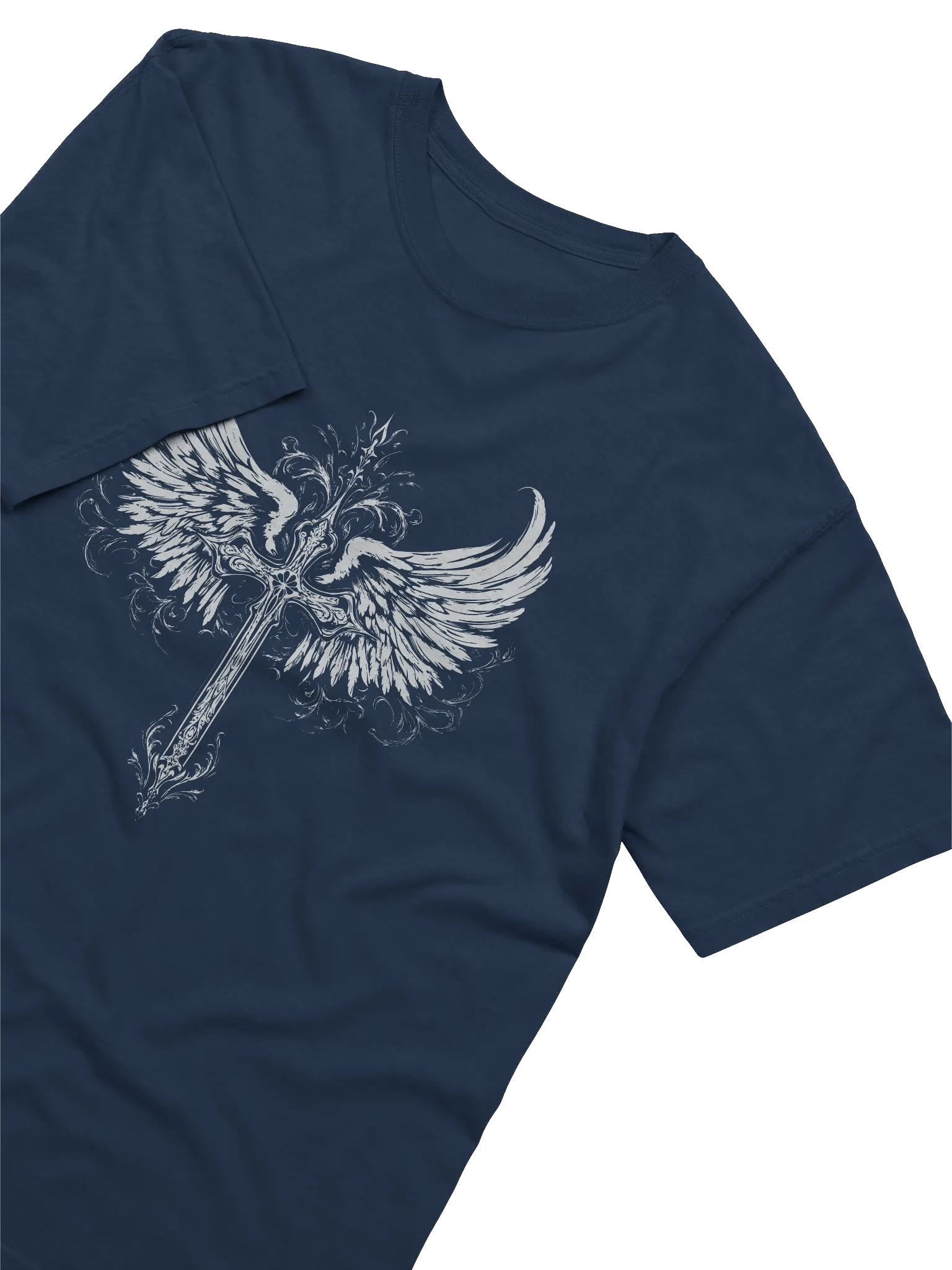 Sword and Wings T-Shirt, Fantasy Art Tee, Mythical Design Shirt product image (6)