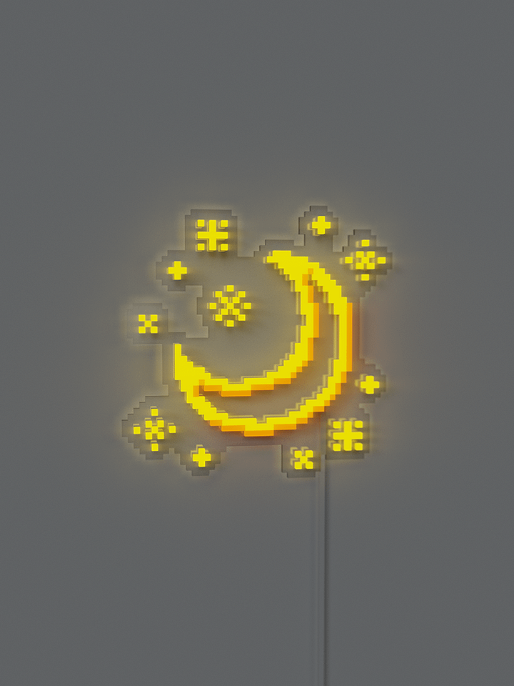 Neon midnite 🌙 Voxel art wallpapers product image (1)