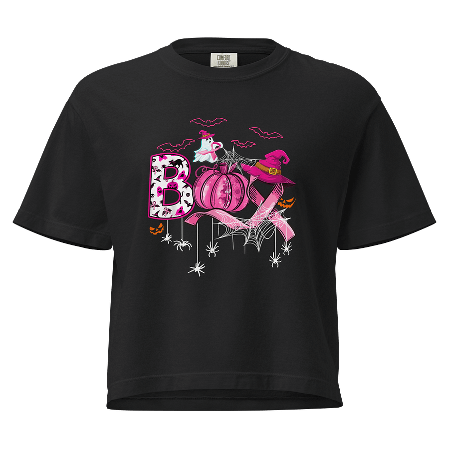 Pink Boo Boxy - Breast Cancer Awareness HalloweenHeavyweight Boxy T-Shirt product image (1)