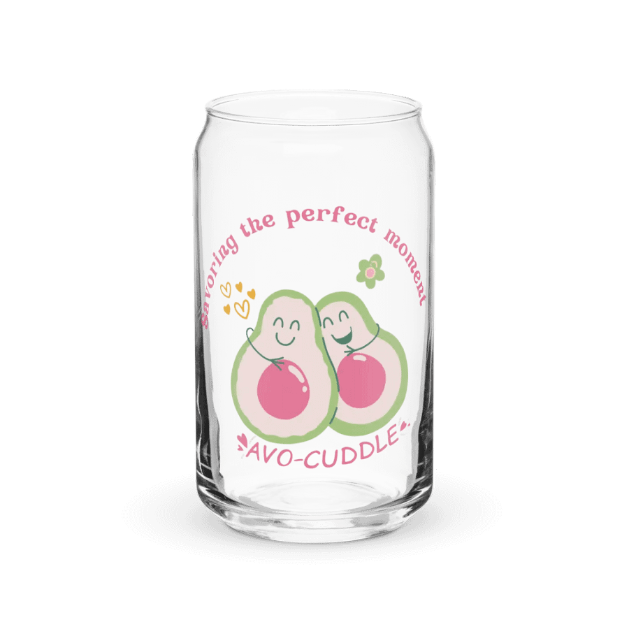 Avocado Avo-Cuddle Can-Shaped Glass – Cute & Trendy 16oz Glass Cup! product image (1)