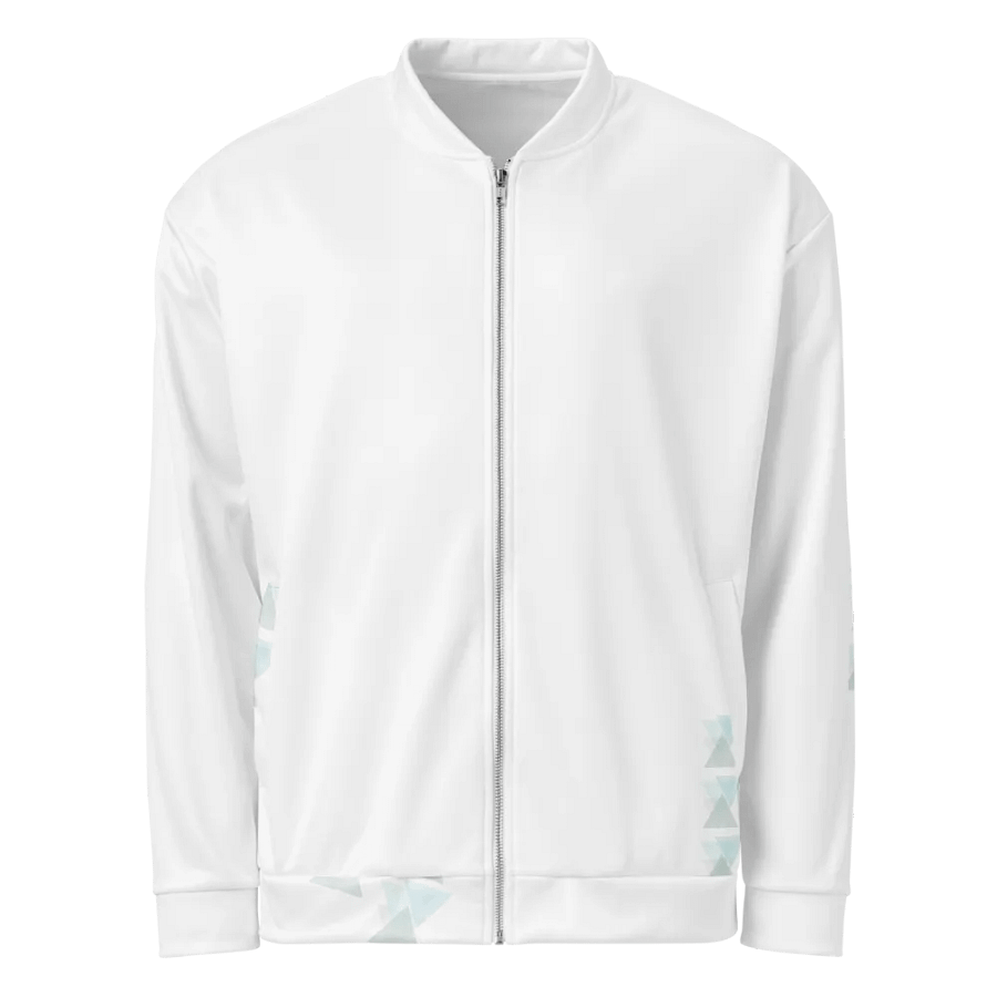 Turquoise Triangle Symmetry Bomber Jacket product image (2)