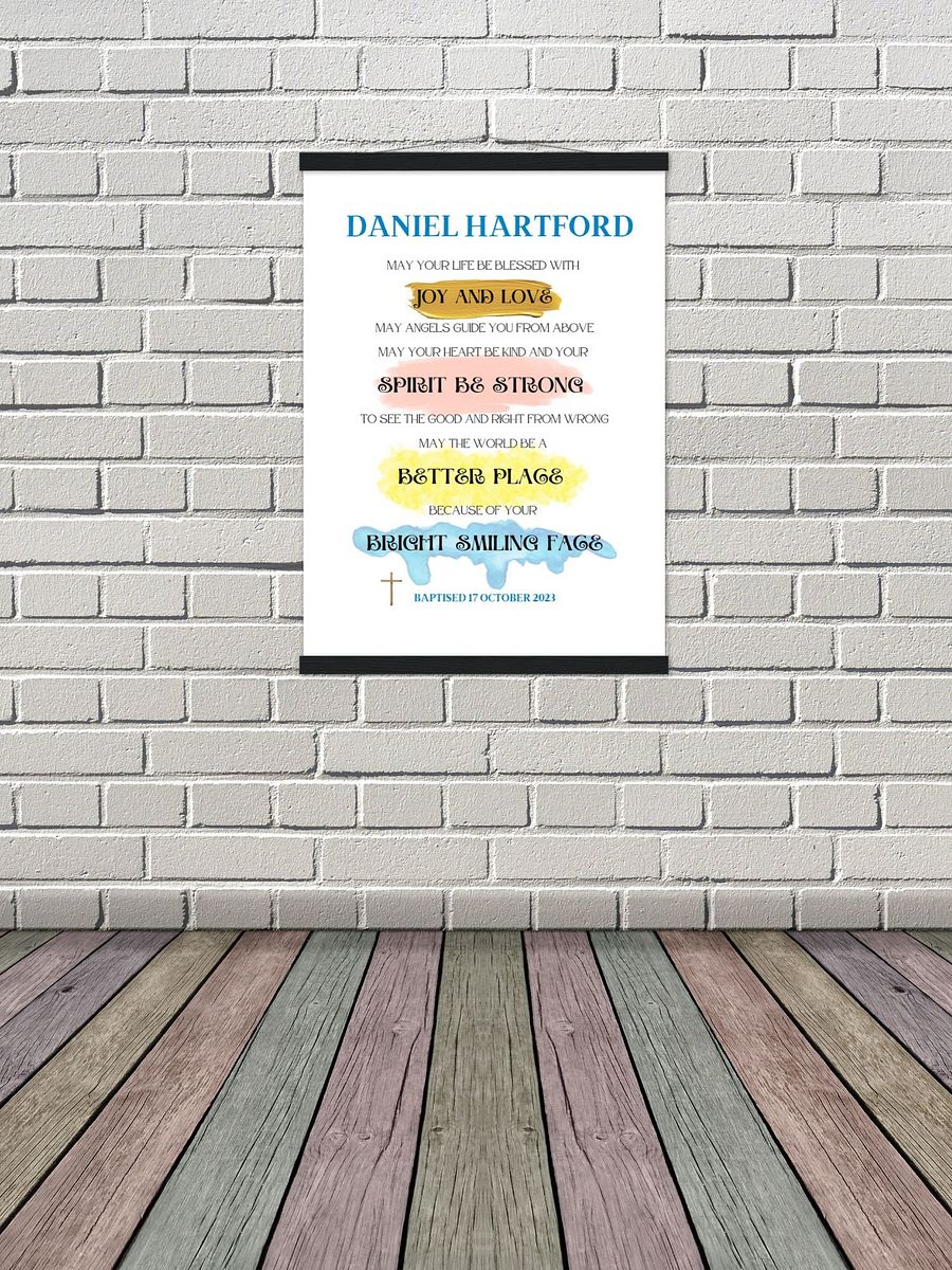 Inspirational Poetic Pray Baptism Canva Template product image (7)