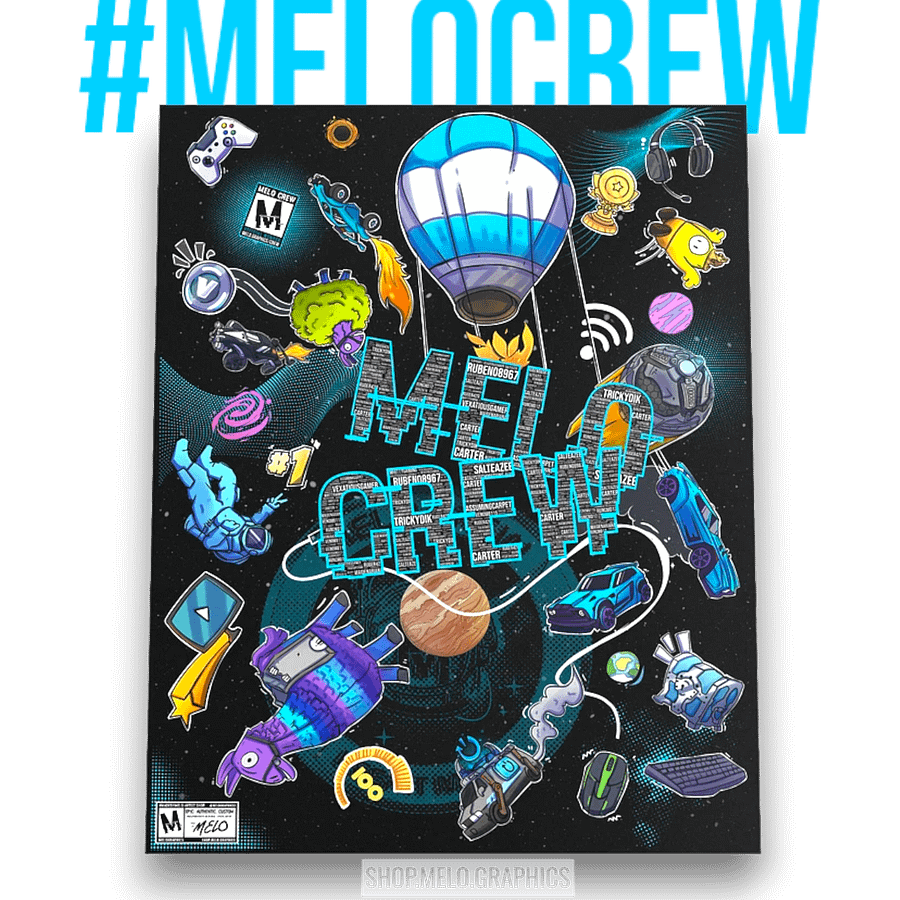 #MELOtober 2024 Personalized MELO CREW Chaos - Matte Poster | #MadeByMELO product image (1)