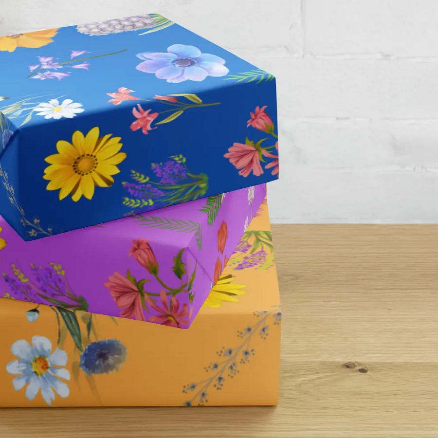 Vibrant Botanical Bliss Wrapping Paper Set product image (10)