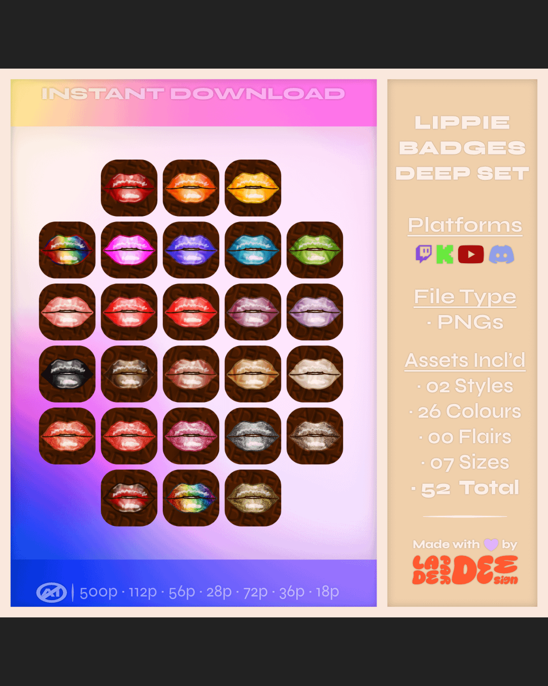 Lippie Badges [Deep Set] product image (3)