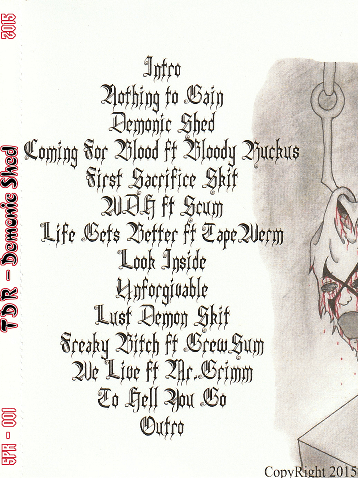 ***LIMITED STOCK*** TDR - Demonic Shed Compact Disc product image (2)