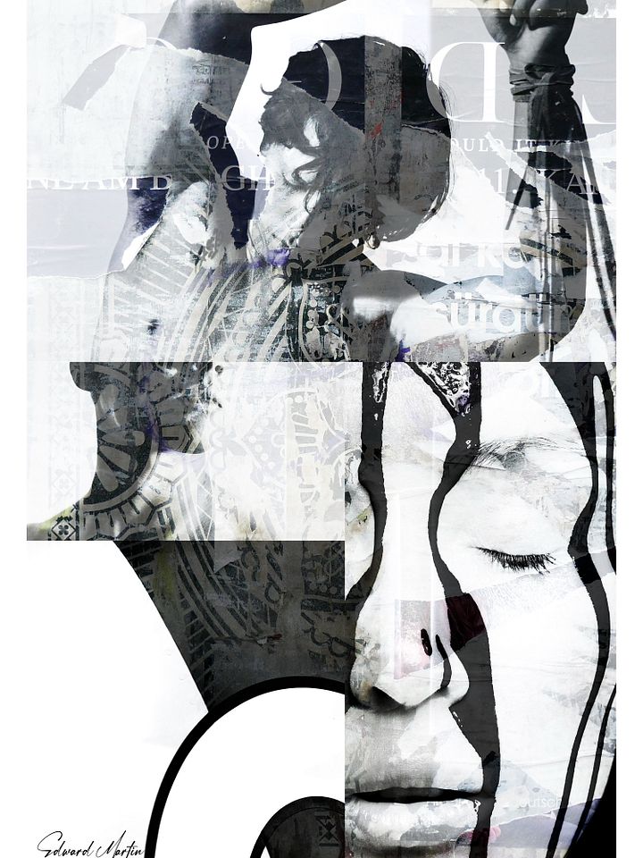 'Intrigue' by Edward Martin : Mixed Media Collage product image (1)
