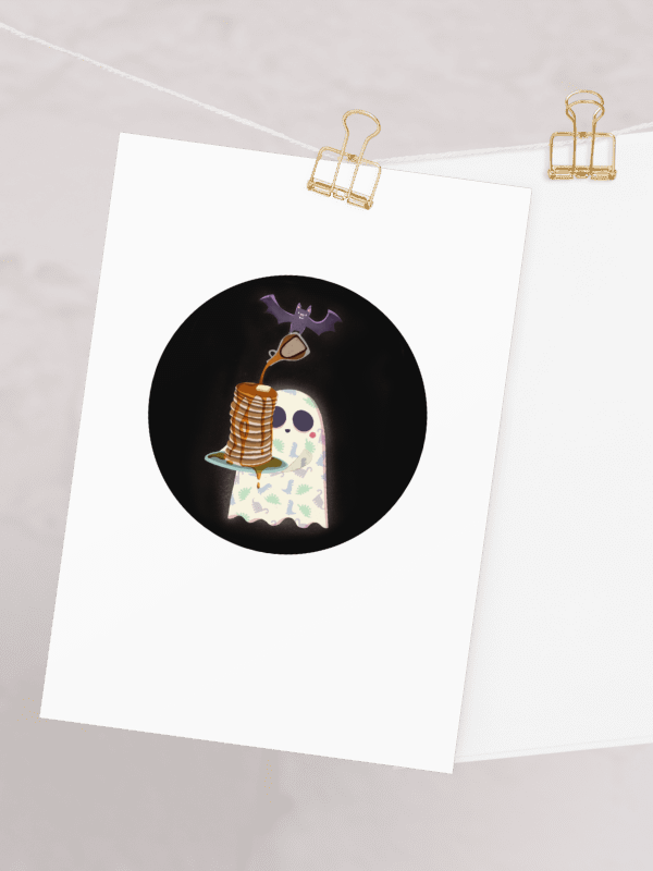 Little Ghost Pancake Stack - Greeting Card product image (1)