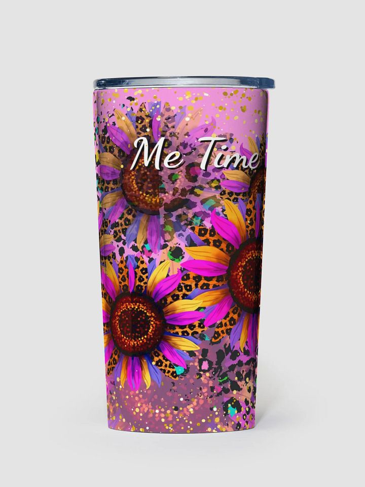 Sunflower leopard print Me Time Tumbler gift for lady friends sisters daughters product image (1)