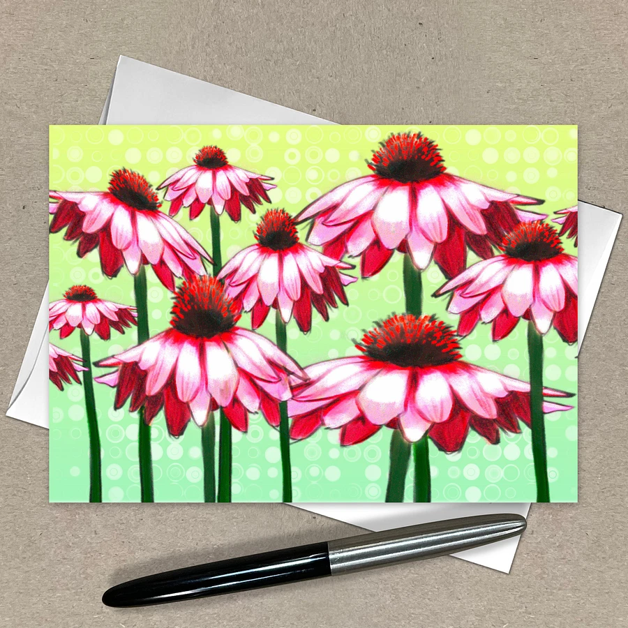 Field of Pink Daisies Greeting Cards, Assorted All Occasion Note Cards, 5x7 inch, Blank Inside, with Envelopes product image (8)