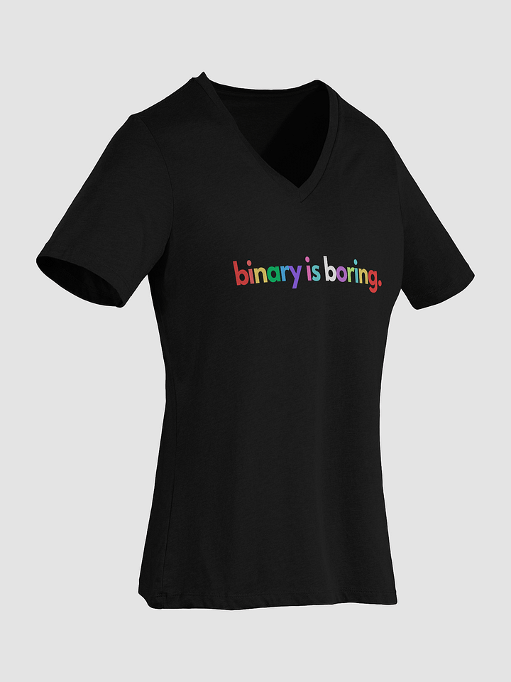 Binary Is Boring Relaxed V-Neck Tee product image (2)