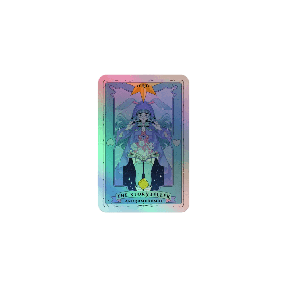 The Storyteller Tarot Card Holographic Sticker | Andromedomai product image (1)