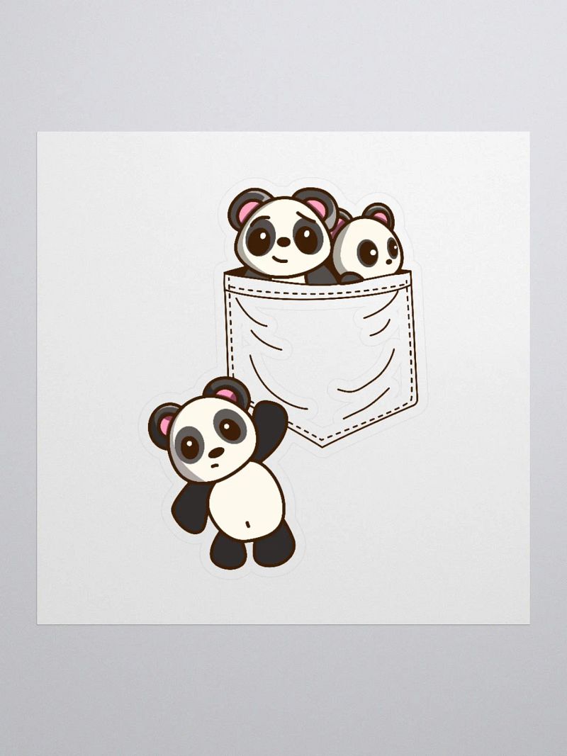Pocket Of Pandas Sticker
