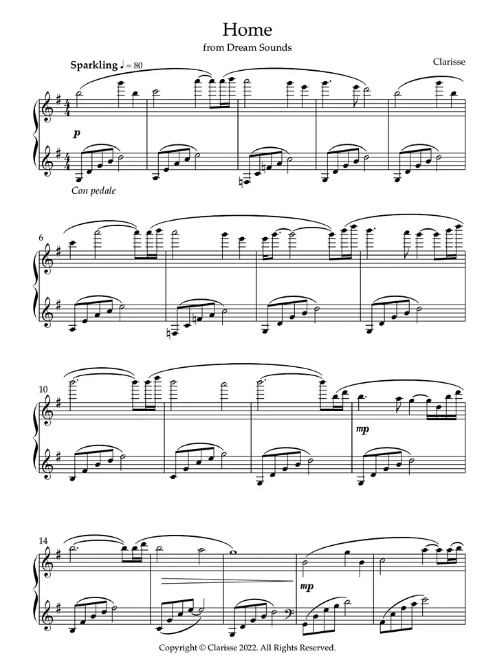 Home - Sheet Music product image (1)