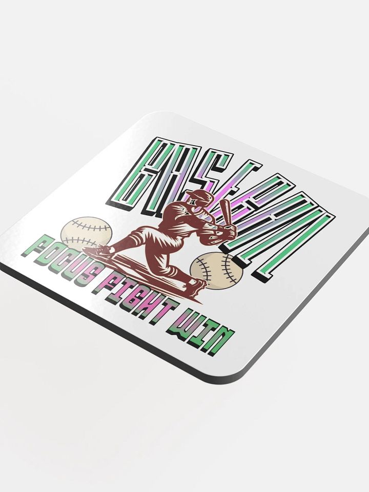 Focus Fight Win Baseball Swing for Success Coaster Set product image (1)