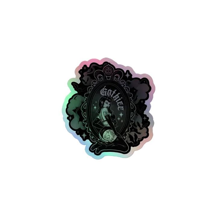 𝖌𝖔𝖙𝖍𝖎𝖈𝖈 holographic sticker product image (1)
