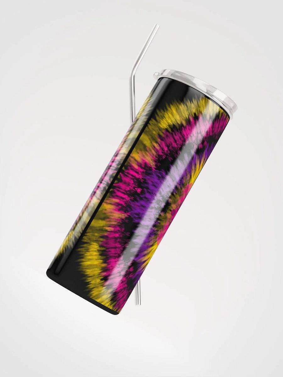 Sunny Yellow & Pink Tie Dye Stainless Steel Tumbler: Your Vibrant Sip Companion product image (4)