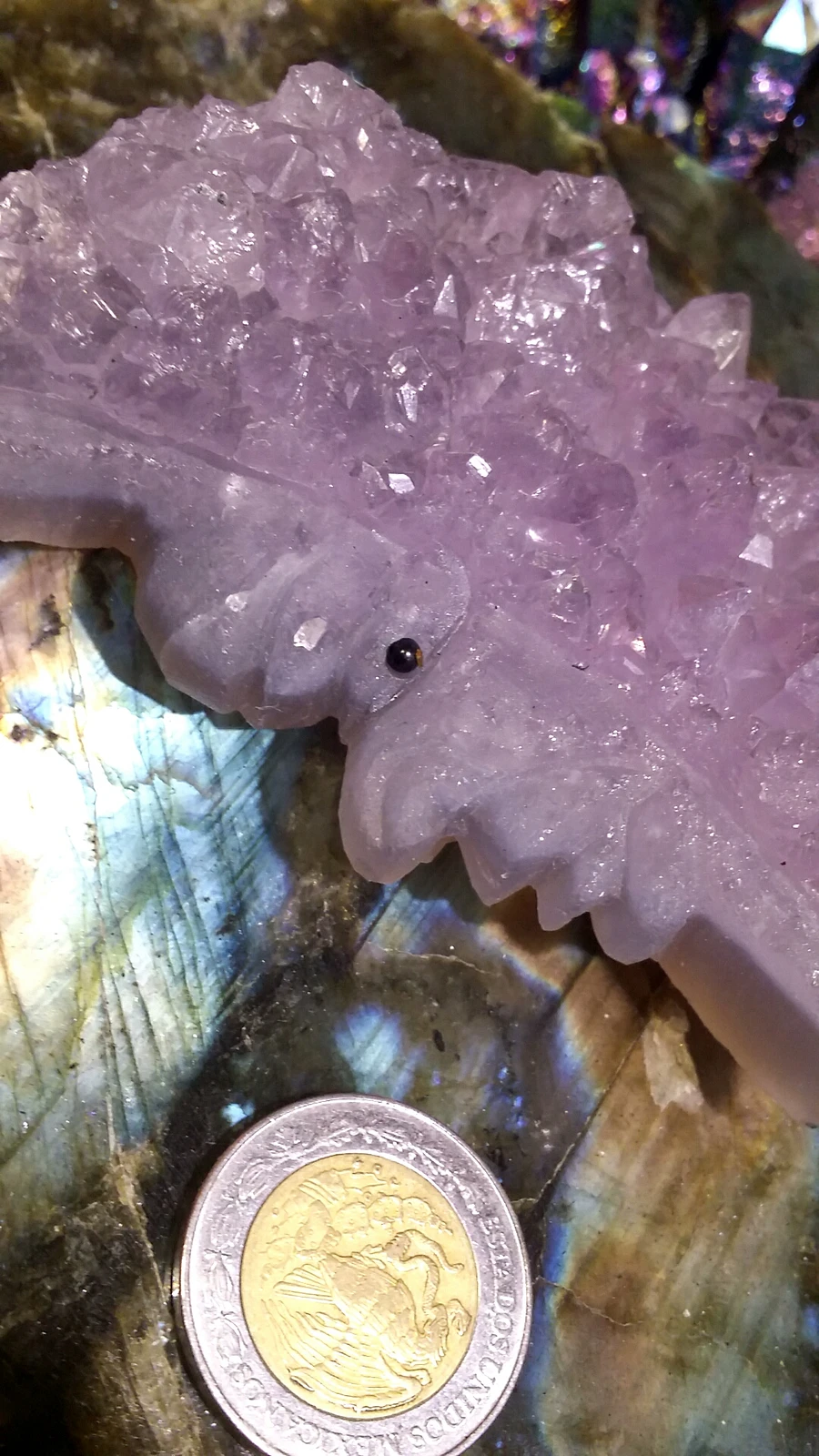 130.4g Amethyst Moon Totem Figurine product image (3)