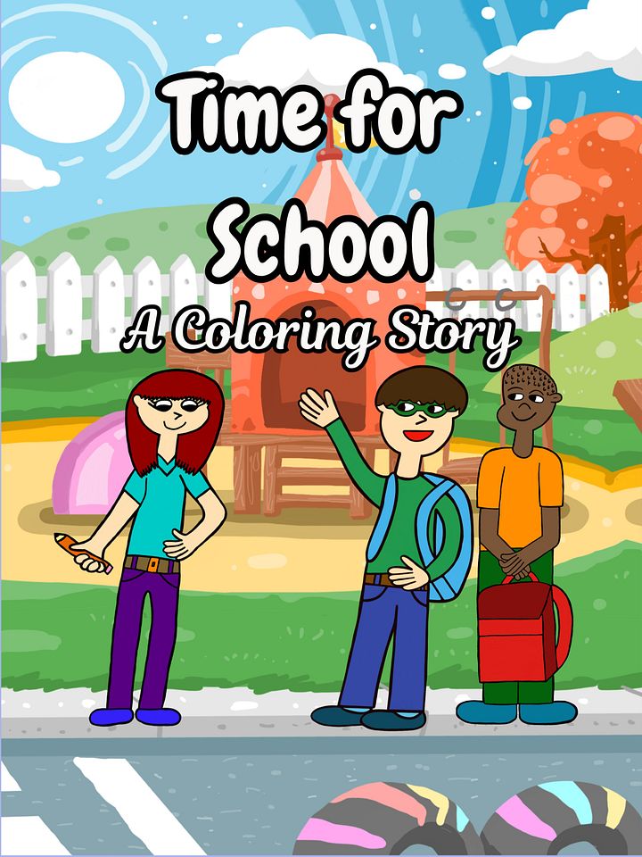 Time for School Rhyming Coloring Book for Young Kids: Things to Do In School, Coloring Pages for Children product image (1)
