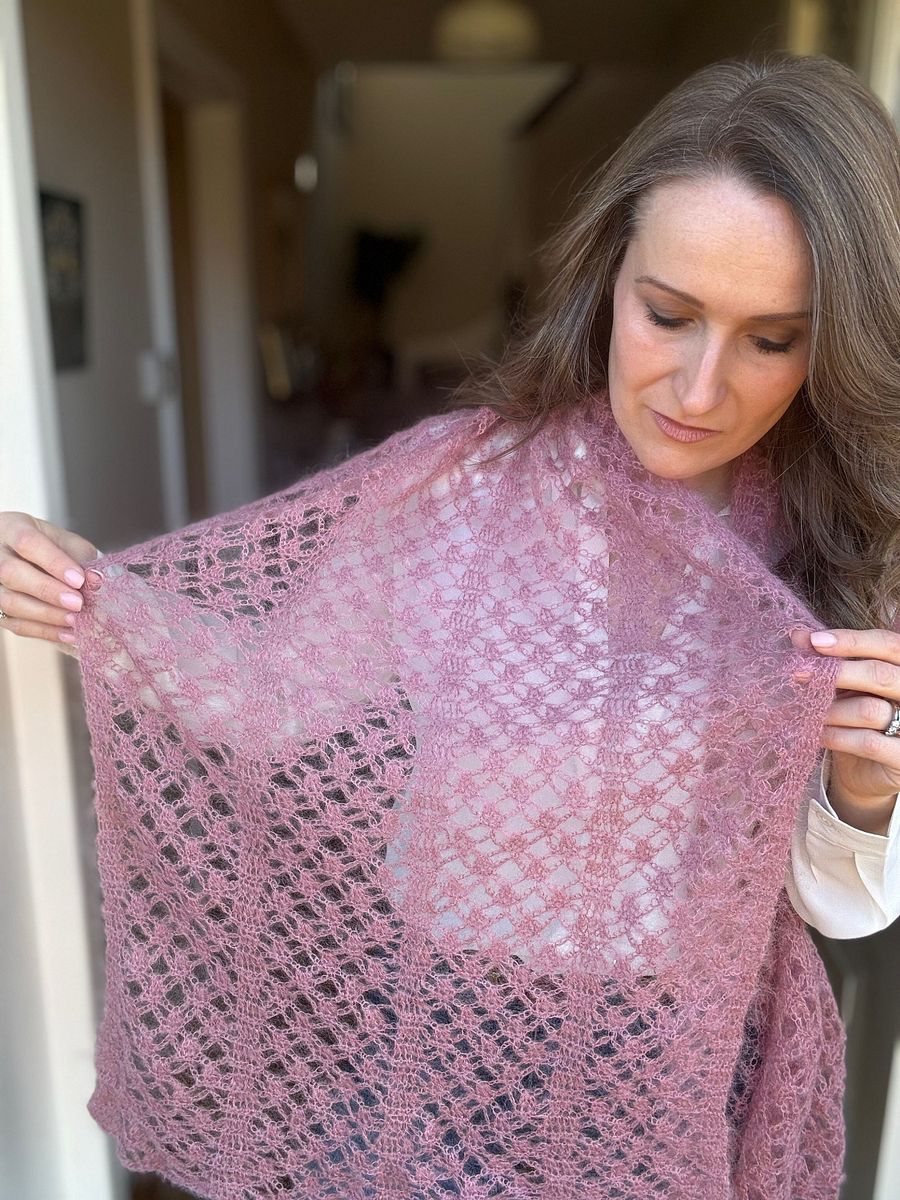 Foxtrot Lace Mohair Crochet Shawl Pattern PDF product image (3)