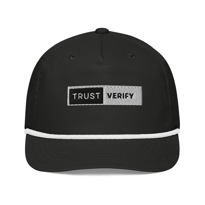 Trust & Verify Golf Rope Cap product image (1)