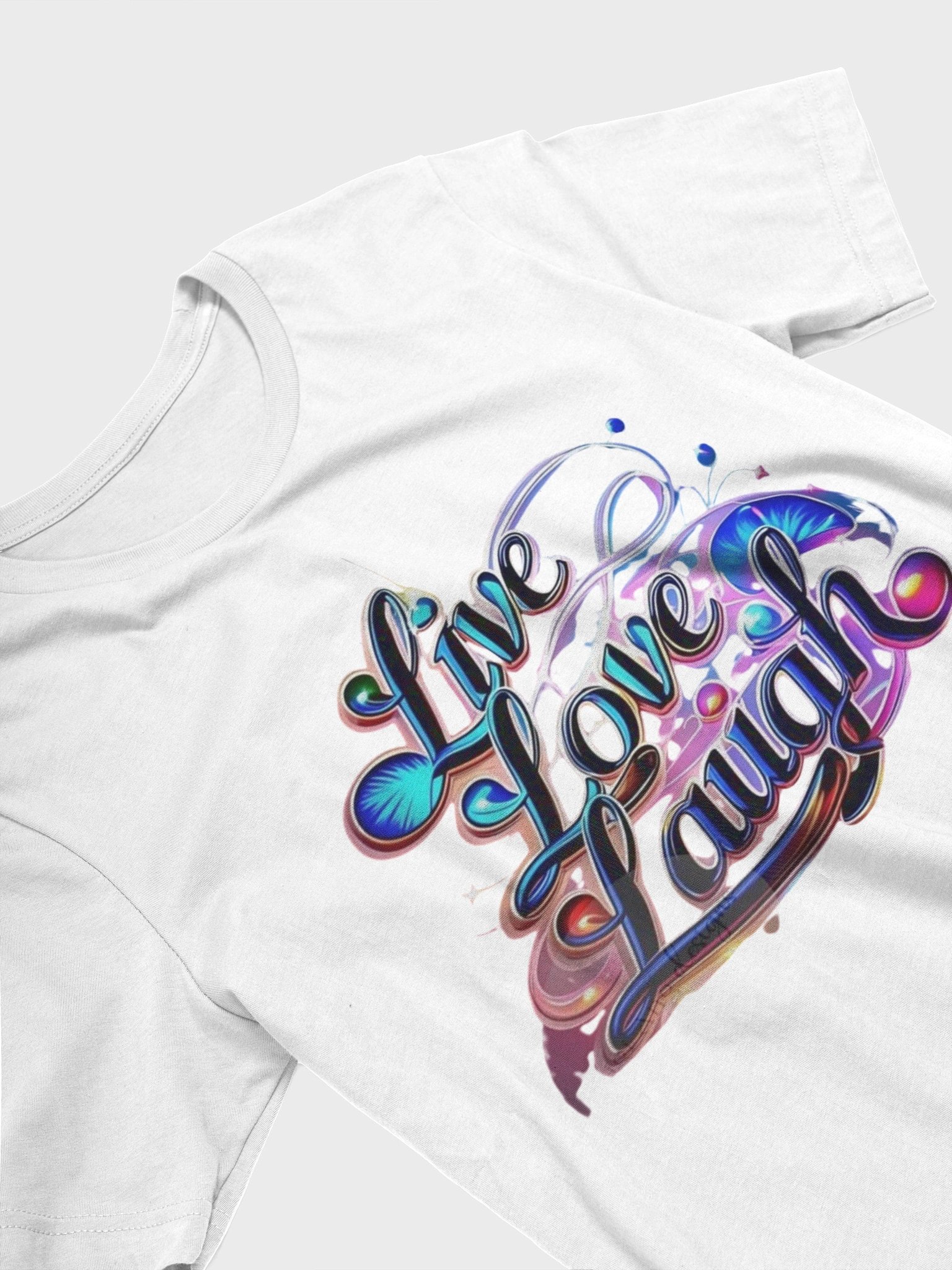 Vibrant Floral Live Love Laugh T-Shirt product image (2)