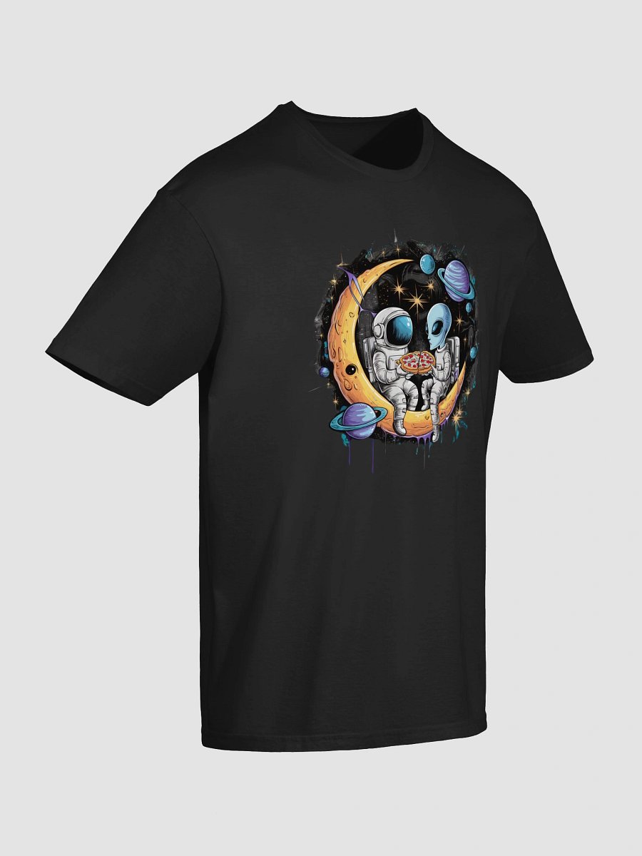 Space Pizza Party: Astronaut and Alien Enjoy a Slice on the Moon for Sci-Fi Lovers T-Shirt Hodies mens womens fit many item,color,size product image (10)