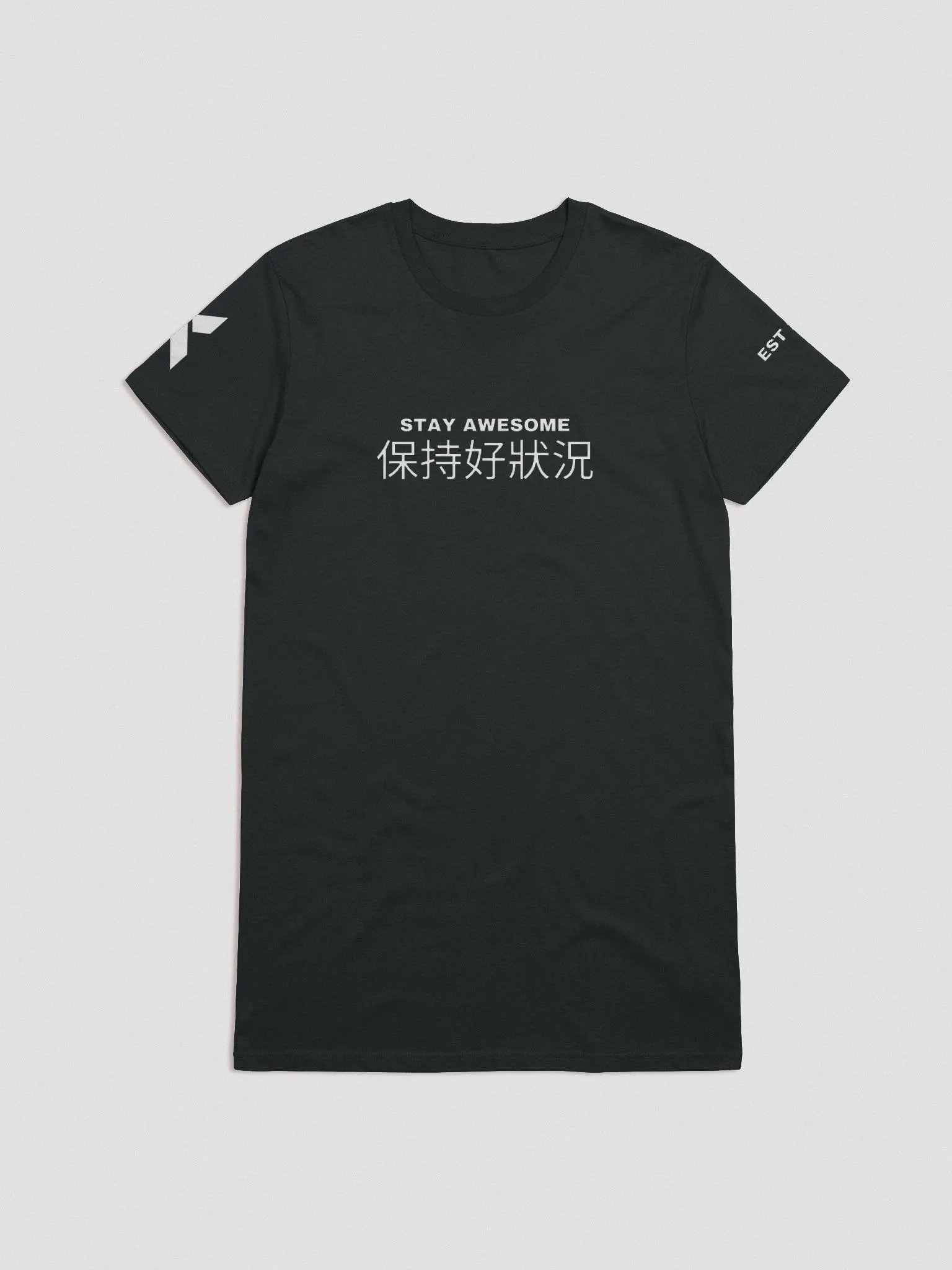 Stay Awesome Printed T-shirt Dress (available in 3 colours) product image (1)
